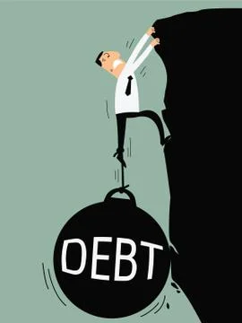 Debt bring down Stock Illustration