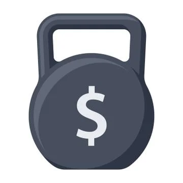 Debt Concept with Kettlebell Stock Illustration