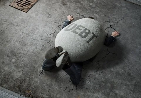 Debt, crisis concept Stock Photos