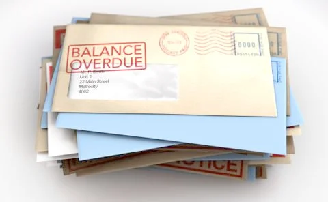 Debt Envelope Stack Stock Illustration