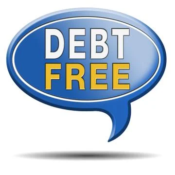 Debt free zone Illustrazione stock