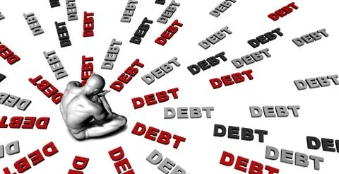 Debt 스톡 일러스트