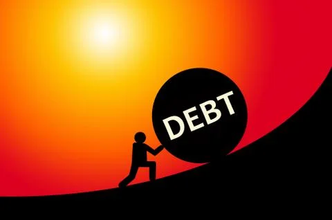 Debt Stock Illustration