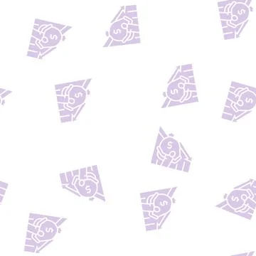 Debt law glyph seamless pattern Stock Illustration
