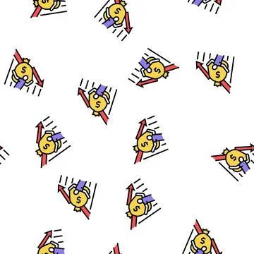 Debt law vector seamless pattern Stock Illustration