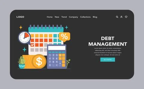 Debt Management Essentials concept. Flat vector illustration Stock Illustration