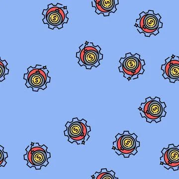 Debt management financial advisor vector seamless pattern Ilustração Stock