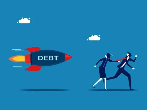 Debt or obligation vector illustration Ilustración de archivo