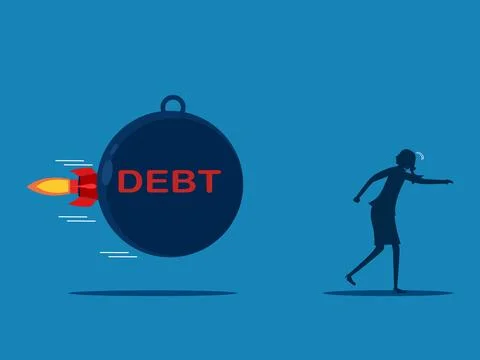 Debt or obligation vector illustration Ilustración de archivo
