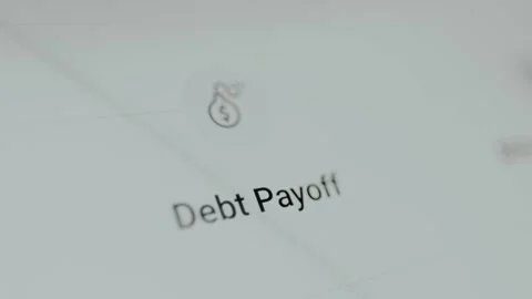 Debt Payoff financial tool within a financial manager application Vídeo Stock 330259020
