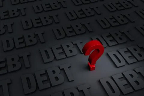 Debt question Stock Illustration