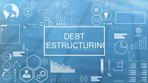 Debt Restructuring, Animated Typography Video stock 133244320