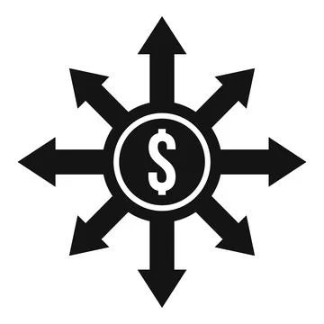 Debt restructuring icon, simple style Stock Illustration