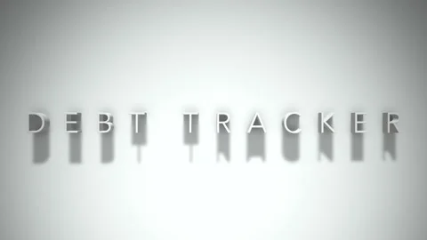 debt tracker 3D title animation white te... | Stock Video | Pond5