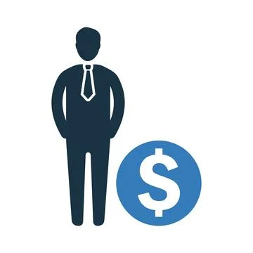 Debtor, loan icon. Editable vector graphics. Stock Illustration
