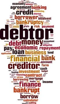 Debtor word cloud Stock Illustration
