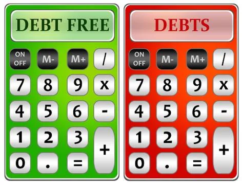 Debts calculator Stock Illustration