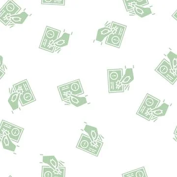 Debug fixing glyph seamless pattern Illustrazione stock