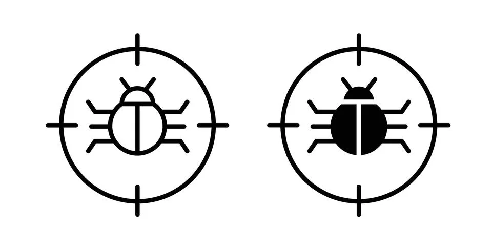 Debug icon design. Simple Vector illustrations.. 库存插图