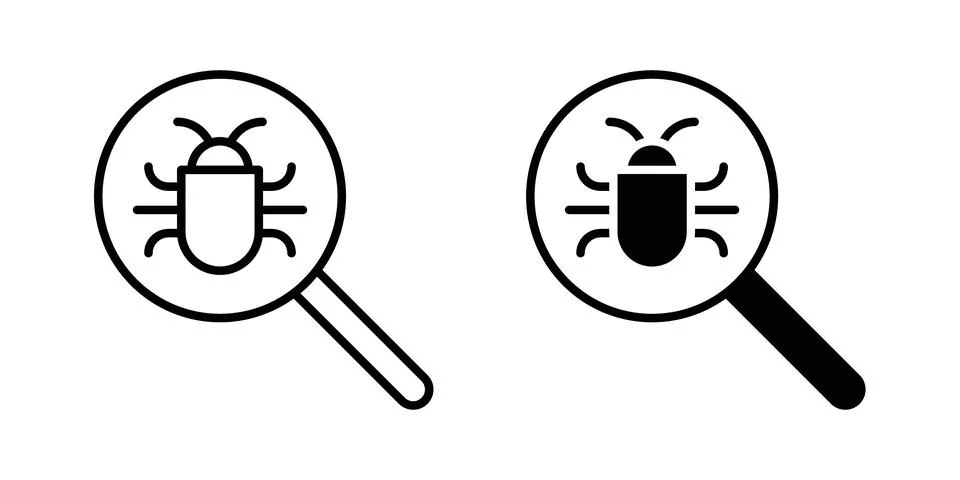 Debug icon graphic design. web icons vectors Stock Illustration