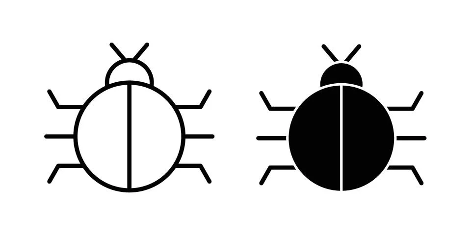 Debug icon set. Vector EPS 10 Stock Illustration