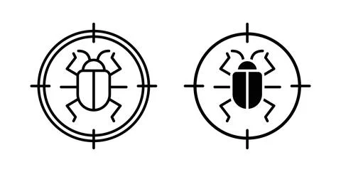 Debug icon vector art Illustrations Stock Illustration