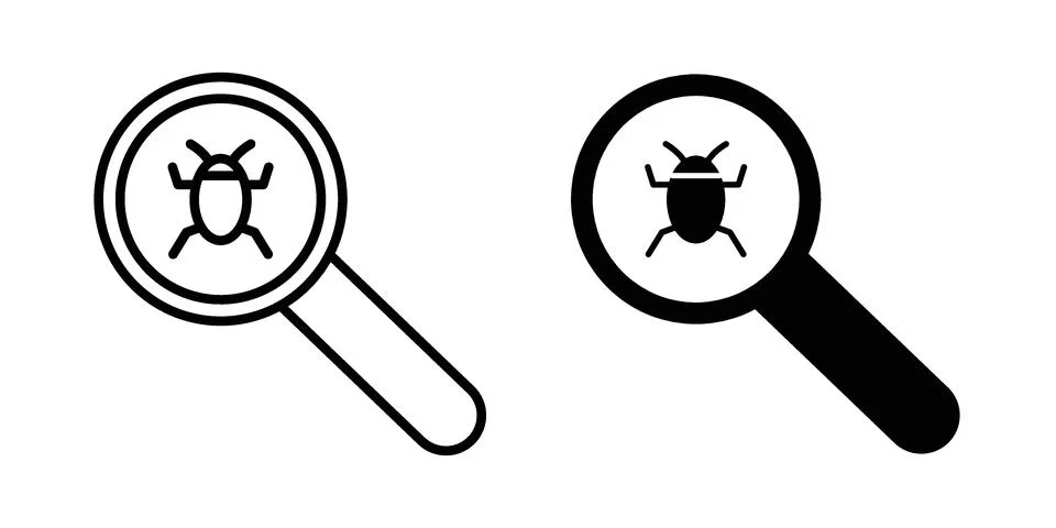 Debug icon vector design illustrations Stock Illustration