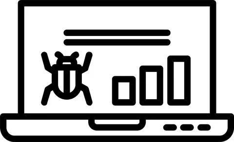 Debug Line Icon Design Stock Illustration