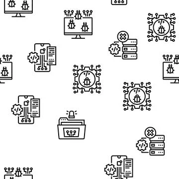 Debug Research And Fix Vector Seamless Pattern イラスト素材