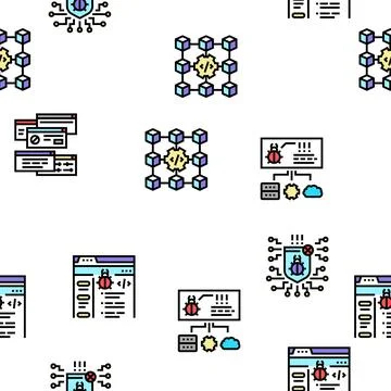Debug Research And Fix Vector Seamless Pattern イラスト素材