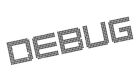 Debug rubber stamp Stockillustratie