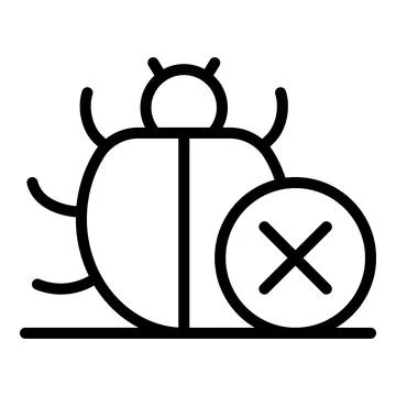 Debug software showing bug fixing and fixing application errors Stock Illustration