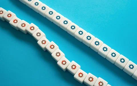 Debugged and poorly tuned processes. Simplification, problem solving. Settle  Foto stock