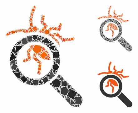 Debugger explorer Composition Icon of Unequal Elements Stock Illustration