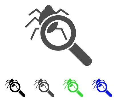 Debugger Explorer Flat Icon 스톡 일러스트