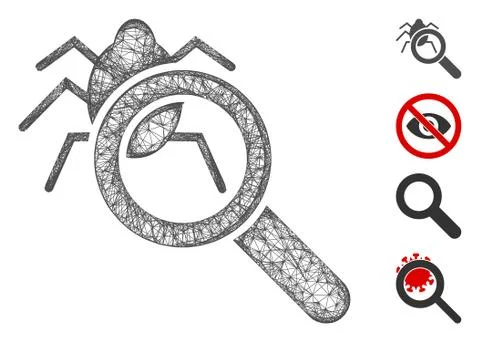 Debugger Explorer Web Vector Mesh Illustration Stockillustratie