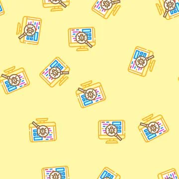 Debugging code software vector seamless pattern Stockillustratie