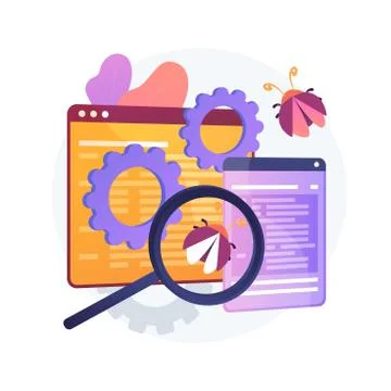Debugging firewall vector concept metaphor Illustration