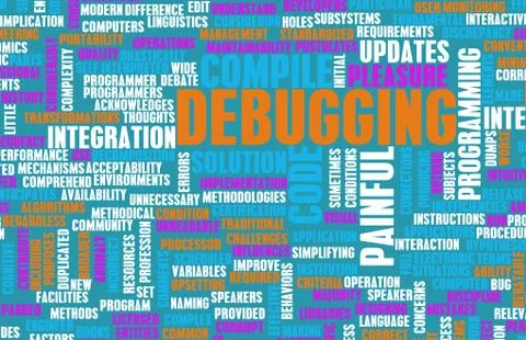 Debugging Illustrazione stock