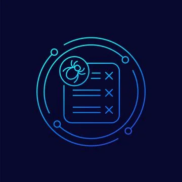 Debugging line icon for web イラスト素材