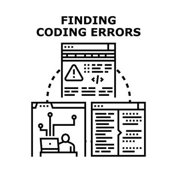 Debugging program code detecting software error problems イラスト素材