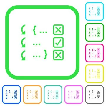 Debugging program vivid colored flat icons Stockillustratie