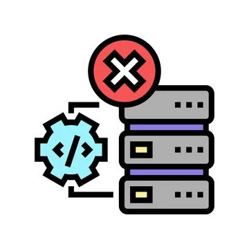 Debugging servers color icon vector illustration イラスト素材