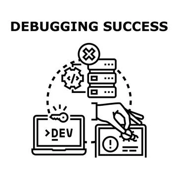 Debugging software code for successful security programming Ilustração Stock