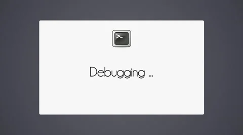Debugging - terminal icon Stock Footage 40730897