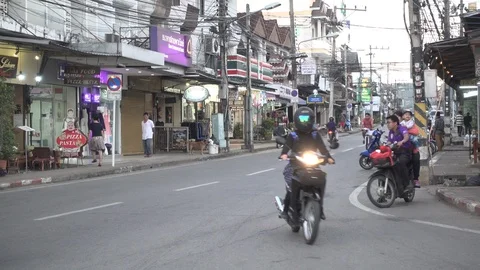 Dec 17th, 2018 Mae Hong Son, Thailand: A little town in Mae Hong Son Stock Footage 101196614
