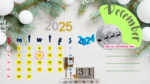 - Dec 2024 Illustrazione stock