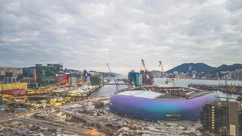 Dec 31 stadium under construction, Kai Tak Sports Park Stock Photos