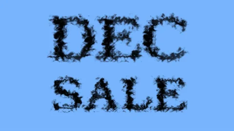 Dec Sale smoke text effect sky isolated background Stock Footage 139626769
