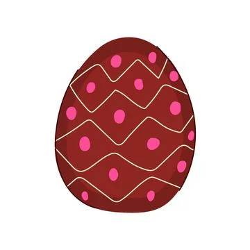 Decadent chocolate egg cartoon vector illustration Stock Illustration